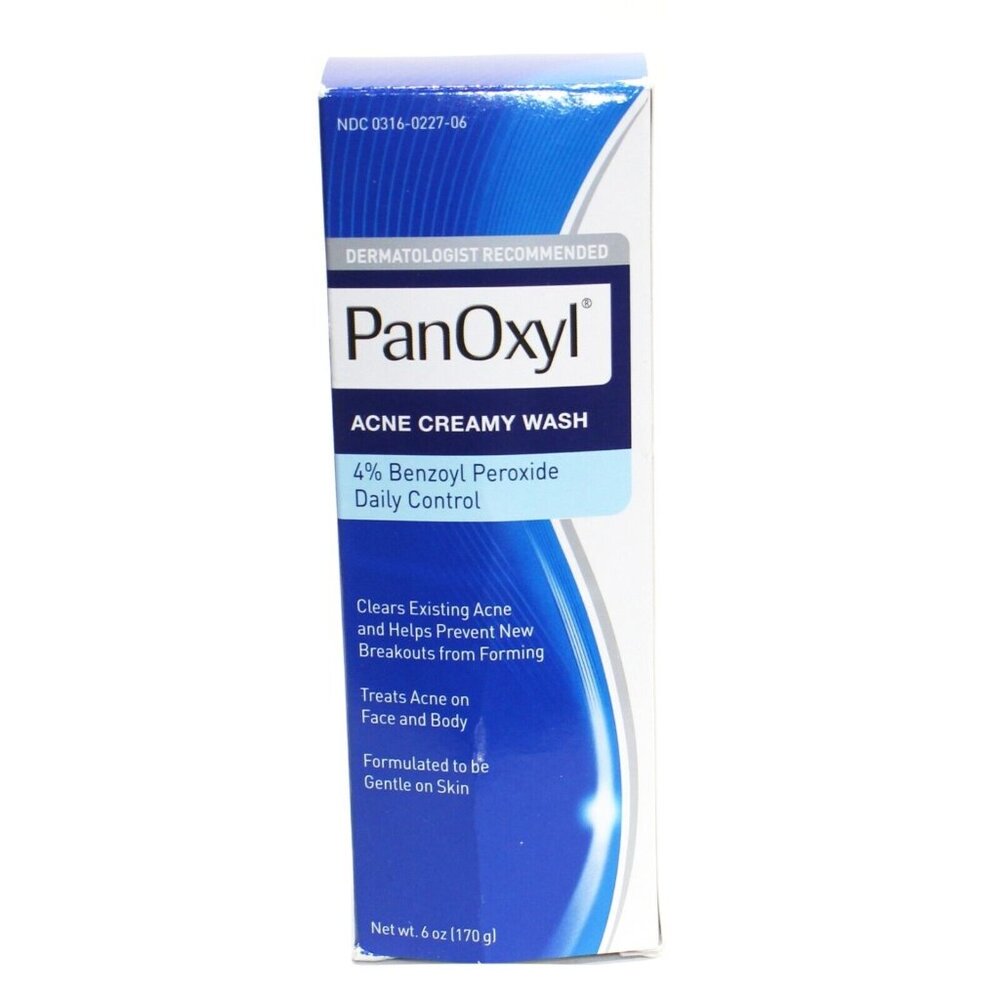PanOxyl 4 Acne Creamy Face Wash 6 fl oz Exp 07/2026